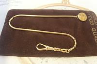 Vintage Pocket Watch Chain 1970s 12ct Gold Plated with Ornate Button Fob Nos (5 of 10) Vintage Pocket Watch Chain 1970s 12ct Gold Plated with Ornate Button Fob Nos (5 of 10)