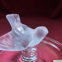 Lalique "Sparrow" Ring Dish in Clear & Frosted Glass with Original Label (4 of 9) Lalique "Sparrow" Ring Dish in Clear & Frosted Glass with Original Label (4 of 9)
