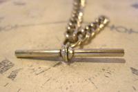 Antique Pocket Watch Chain 1890 Victorian Chunky Silver Nickel Albert With T Bar (9 of 11) Antique Pocket Watch Chain 1890 Victorian Chunky Silver Nickel Albert With T Bar (9 of 11)