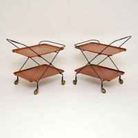 1960’s Pair of Vintage Swedish Teak Side Tables / Trolleys (4 of 11) 1960’s Pair of Vintage Swedish Teak Side Tables / Trolleys (4 of 11)