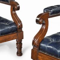 Pair of William IV Mahogany & Leather Upholstered Armchairs (11 of 11) Pair of William IV Mahogany & Leather Upholstered Armchairs (11 of 11)
