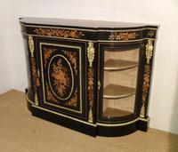 Victorian Ebonised & Marquetry Display Cabinet (2 of 7) Victorian Ebonised & Marquetry Display Cabinet (2 of 7)