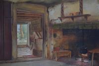 19th Century Oil on Canvas Interior Scene with Fireplace (4 of 11) 19th Century Oil on Canvas Interior Scene with Fireplace (4 of 11)