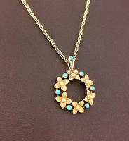 Antique Art Nouveau 15ct Gold Floral Pendant, Pearl & Turquoise, 9ct Gold Necklace (6 of 12) Antique Art Nouveau 15ct Gold Floral Pendant, Pearl & Turquoise, 9ct Gold Necklace (6 of 12)