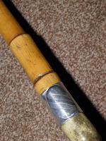 Vintage Gents Bamboo Hunt Whip With Plaited Leather Beaufort Thong (2 of 8) Vintage Gents Bamboo Hunt Whip With Plaited Leather Beaufort Thong (2 of 8)