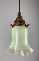 Original Vaseline Shade, Copper Ceiling Light, Rewired (10 of 10) Original Vaseline Shade, Copper Ceiling Light, Rewired (10 of 10)