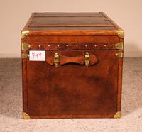 English Travel Chest in Leather - Early 20th Century (5 of 11) English Travel Chest in Leather - Early 20th Century (5 of 11)