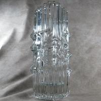 Large Czech, Rosice, Sklo Union, Vladislav Urban, Clear Glass Vase, Pattern 617 (3 of 3) Large Czech, Rosice, Sklo Union, Vladislav Urban, Clear Glass Vase, Pattern 617 (3 of 3)