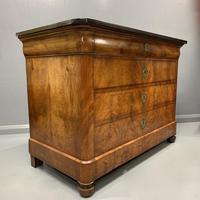 Figured Walnut and Marble Top Commode (11 of 13) Figured Walnut and Marble Top Commode (11 of 13)