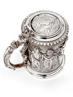 Ornate Victorian Electro Formed Silver Plated Lidded Tankard with Figural Scenes of Musicians (11 of 13) Ornate Victorian Electro Formed Silver Plated Lidded Tankard with Figural Scenes of Musicians (11 of 13)