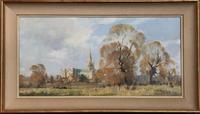Oil Painting on Canvas 'Chichester Cathedral' Signed Edward Wesson (3 of 3) Oil Painting on Canvas 'Chichester Cathedral' Signed Edward Wesson (3 of 3)