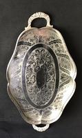 Silver Plated Serpentined Two Handle Galleried Tray (6 of 8) Silver Plated Serpentined Two Handle Galleried Tray (6 of 8)