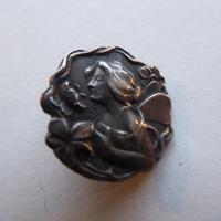Set of 6 .925 Silver Art Nouveau Buttons in Case (3 of 6) Set of 6 .925 Silver Art Nouveau Buttons in Case (3 of 6)