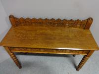 Good Light Oak Console Hall Table c.1880 (5 of 6) Good Light Oak Console Hall Table c.1880 (5 of 6)