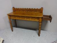 Good Light Oak Console Hall Table c.1880 (3 of 6) Good Light Oak Console Hall Table c.1880 (3 of 6)
