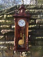 Antique Walnut Double Weight Vienna Clock Gustav Becker