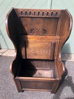 Antique Small Oak Hall Seat (4 of 8) Antique Small Oak Hall Seat (4 of 8)