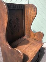 Antique Small Oak Hall Seat (6 of 8) Antique Small Oak Hall Seat (6 of 8)