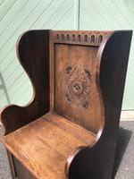 Antique Small Oak Hall Seat (8 of 8) Antique Small Oak Hall Seat (8 of 8)