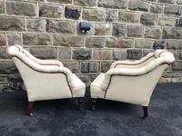 Pair of Antique English Upholstered Armchairs (6 of 9) Pair of Antique English Upholstered Armchairs (6 of 9)