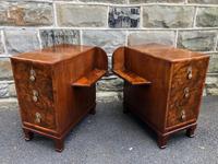 Pair of Antique Burr Walnut 3 Drawer Bedside Chest (4 of 8) Pair of Antique Burr Walnut 3 Drawer Bedside Chest (4 of 8)