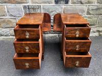 Pair of Antique Burr Walnut 3 Drawer Bedside Chest (6 of 8) Pair of Antique Burr Walnut 3 Drawer Bedside Chest (6 of 8)