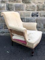 Antique English Upholstered Armchair for Recovering (2 of 7) Antique English Upholstered Armchair for Recovering (2 of 7)