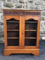 Antique Carved Oak Glazed Bookcase (6 of 10) Antique Carved Oak Glazed Bookcase (6 of 10)