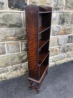 Antique Slim Oak Open Bookcase (4 of 6) Antique Slim Oak Open Bookcase (4 of 6)