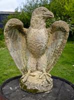Pair of Large Old Weathered Eagle Statues or Pillar Caps (2 of 9) Pair of Large Old Weathered Eagle Statues or Pillar Caps (2 of 9)
