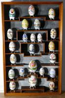 A Collection of Ceramic Egg Trinket Boxes, in Original Art Deco Display Shelf (2 of 8) A Collection of Ceramic Egg Trinket Boxes, in Original Art Deco Display Shelf (2 of 8)