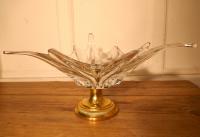 Large French Art Glass & Brass Tazza Dish (4 of 6) Large French Art Glass & Brass Tazza Dish (4 of 6)