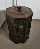 Arts & Crafts Carved Oak Lined Coal or Log Bucket (8 of 8) Arts & Crafts Carved Oak Lined Coal or Log Bucket (8 of 8)