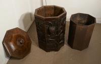 Arts & Crafts Carved Oak Lined Coal or Log Bucket (5 of 8) Arts & Crafts Carved Oak Lined Coal or Log Bucket (5 of 8)