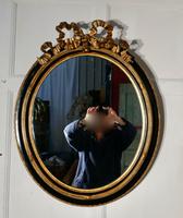 Large French Ebonised & Gilt Oval Wall Mirror (7 of 7) Large French Ebonised & Gilt Oval Wall Mirror (7 of 7)