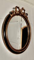 Large French Ebonised & Gilt Oval Wall Mirror (5 of 7) Large French Ebonised & Gilt Oval Wall Mirror (5 of 7)