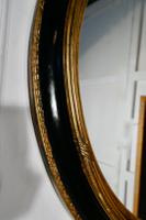 Large French Ebonised & Gilt Oval Wall Mirror (4 of 7) Large French Ebonised & Gilt Oval Wall Mirror (4 of 7)