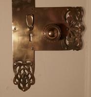 Large Art Nouveau Brass Front Door Plate with Knob & Escutcheon (3 of 5) Large Art Nouveau Brass Front Door Plate with Knob & Escutcheon (3 of 5)