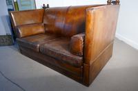 Large Dark Tan Leather Knole Settee (5 of 9) Large Dark Tan Leather Knole Settee (5 of 9)