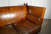 Large Dark Tan Leather Knole Settee (7 of 9) Large Dark Tan Leather Knole Settee (7 of 9)