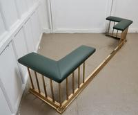 Very Large Brass & Green Leather Club Fender (2 of 5) Very Large Brass & Green Leather Club Fender (2 of 5)
