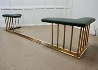 Very Large Brass & Green Leather Club Fender (5 of 5) Very Large Brass & Green Leather Club Fender (5 of 5)