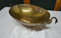 Indian Beaten Brass Oval Dish with Swan Handles (3 of 7) Indian Beaten Brass Oval Dish with Swan Handles (3 of 7)