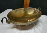 Indian Beaten Brass Oval Dish with Swan Handles (4 of 7) Indian Beaten Brass Oval Dish with Swan Handles (4 of 7)