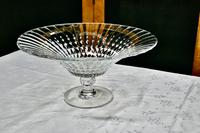 Large French Tazza Diamond Patterned Crystal Pedestal Fruit Dish (3 of 8) Large French Tazza Diamond Patterned Crystal Pedestal Fruit Dish (3 of 8)