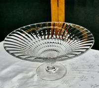 Large French Tazza Diamond Patterned Crystal Pedestal Fruit Dish (8 of 8) Large French Tazza Diamond Patterned Crystal Pedestal Fruit Dish (8 of 8)