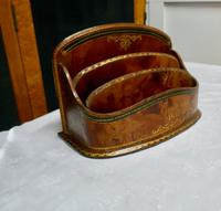 Charming Tooled Leather Stationary or Letter Box (4 of 6) Charming Tooled Leather Stationary or Letter Box (4 of 6)