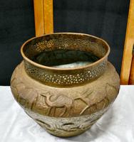Large Early 19th Century North African Brass Jardiniere Pot (7 of 7) Large Early 19th Century North African Brass Jardiniere Pot (7 of 7)