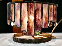 French Arts & Crafts Amethyst Leaded Glass Table Lamp (8 of 9) French Arts & Crafts Amethyst Leaded Glass Table Lamp (8 of 9)