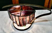 French Arts & Crafts Amethyst Leaded Glass Table Lamp (9 of 9) French Arts & Crafts Amethyst Leaded Glass Table Lamp (9 of 9)